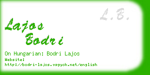 lajos bodri business card
